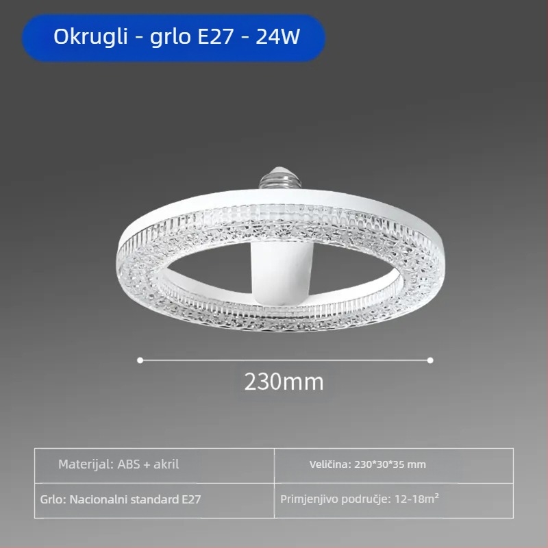 LED žarulja E27, kristalni tubasti oblik, navojna, visoke snage