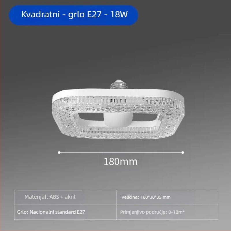 LED žarulja E27, kristalni tubasti oblik, navojna, visoke snage