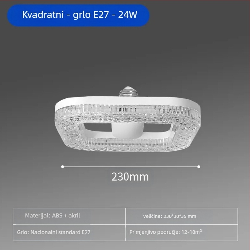 LED žarulja E27, kristalni tubasti oblik, navojna, visoke snage