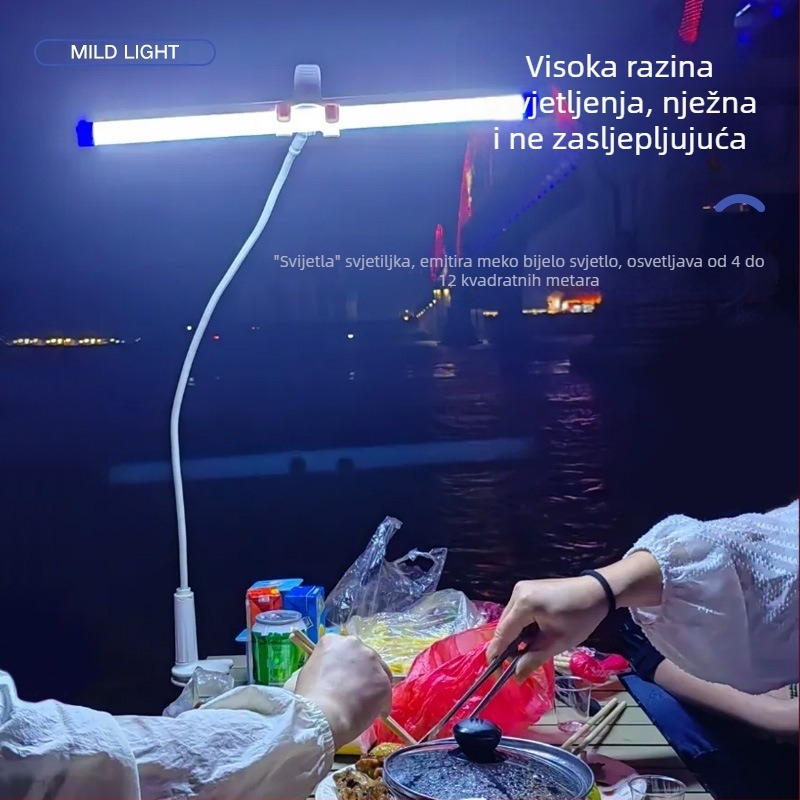 LED punjiva lampa s magnetskim vješanjem, USB nužno osvjetljenje, 5V ulaz, ugrađena litijska baterija, promjenjiva jačina svjetla