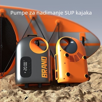 Prijenosna električna pumpa za nadimanje (SUP, kajak, zračni madrac) – DC12V, 120W, 70 L/min, jednostupanjska, 5–20 min rada