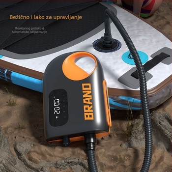 Prijenosna električna pumpa za nadimanje (SUP, kajak, zračni madrac) – DC12V, 120W, 70 L/min, jednostupanjska, 5–20 min rada