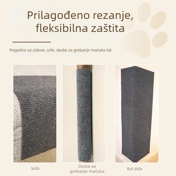 Set za penjanje mačaka sa samoljepljivim zidnim naljepnicama, filc podlogom za grebanje i prostirkom za pod