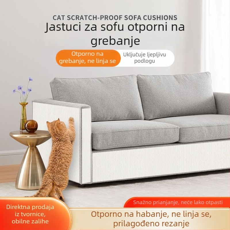 Set za penjanje mačaka sa samoljepljivim zidnim naljepnicama, filc podlogom za grebanje i prostirkom za pod