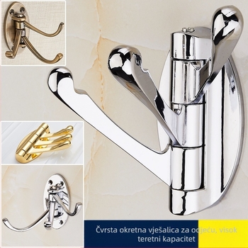 Vješalica za odjeću s okretajućim mehanizmom - zidna montaža, moderni minimalistični stil, Youyi, model 8331a
