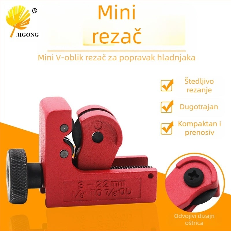 Record Work prilagodljiv rezač cijevi za metalne cijevi – za bakrene i aluminijske cijevi, pogodan za vodovodne i HVAC linije