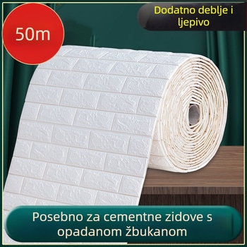 Samoljepljive stijene pločice od stiropora za zaštitu od vlage na betonskim i neravnim zidovima (materijal: stiropor; vodootporan; otporan na vlagu; samoljepljiv; pogodan za beton)