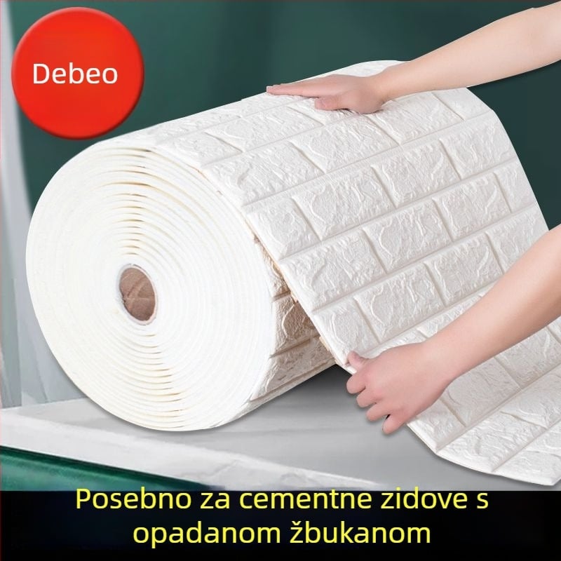 Samoljepljive stijene pločice od stiropora za zaštitu od vlage na betonskim i neravnim zidovima (materijal: stiropor; vodootporan; otporan na vlagu; samoljepljiv; pogodan za beton)