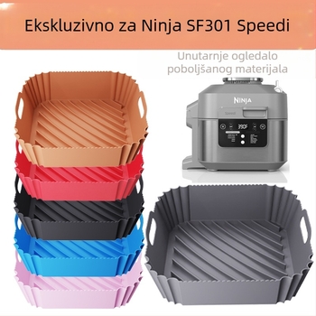 Xinxin silikonska posuda za pečenje u air fryer-u – četvrtasti unutarnji zrcalni silikon, prehrambeni silikon