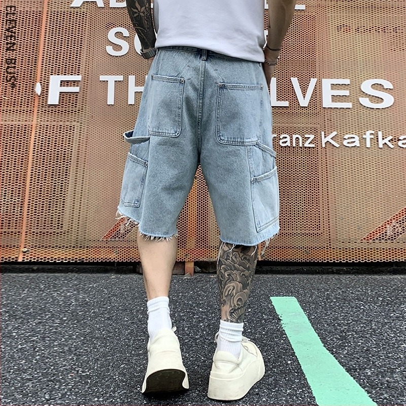 Muške denim kratke hlače, ravnog kroja, 96,3% pamuka, ELEVEN BUS, ljeto 2025