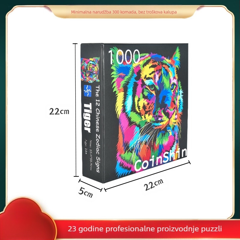 Puzzle 1000 komada sa scenom životinja na temu pandemije za kućno obiteljsko učenje i ublažavanje stresa — (Materijal: papir; Kategorija: plošni puzzle; Prilagođene slike; Pakiranje: Heaven and Earth kutija; Dobna granica: 7–14 godina)