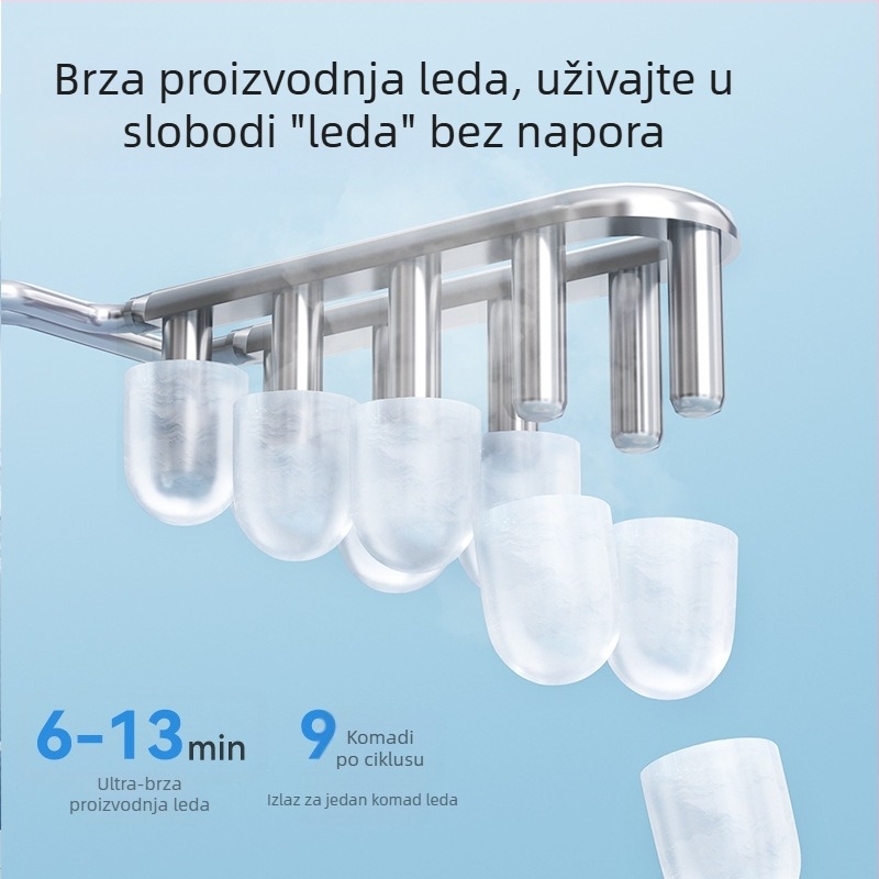 Leshi aparat za led ZB08 – 220V, 100W, kapacitet 1,5 L, za 1–5 osoba, potpuno automatski stroj za okrugle ledene kocke