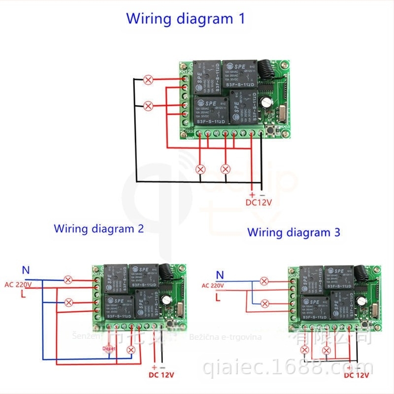 Bežični set daljinskog upravljanja s četiri tipke – DC 3V, KT06 + KR1204-4, za vrata, motore, rasvjetu i rolete