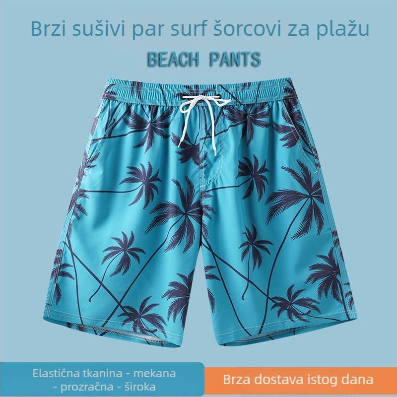 Grids unisex kupaće šorceve za plažu s četverostrukim rastezanjem, poliester 95%, 130 g/m², pogodno za trčanje, vožnju biciklom, planinarenje, ribolov i plivanje