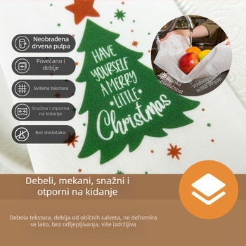 Bez prašine jednokratna salveta i podmetač za zapadne restorane, tisk loga, prilagodljivo, 25/50 listova, materijal: virgin drvena celuloza, visoka kvaliteta