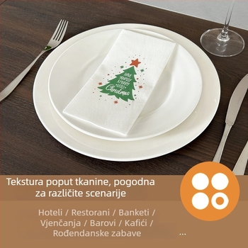 Bez prašine jednokratna salveta i podmetač za zapadne restorane, tisk loga, prilagodljivo, 25/50 listova, materijal: virgin drvena celuloza, visoka kvaliteta