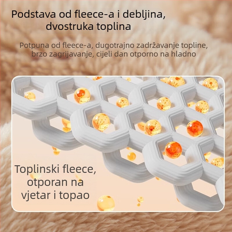 Topla skijaška rukavica s fleece podstavom, debeli za zimske sportove i vožnju biciklom, zaštita dlanova, od poliesterskog vlakna