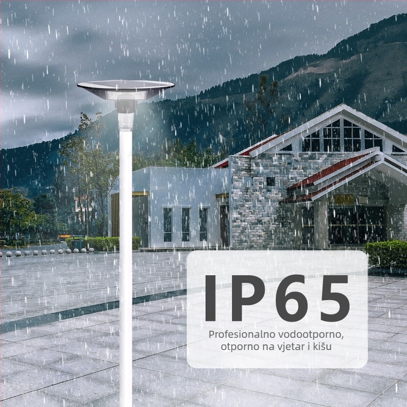Okrugla UFO solarna vrtna LED svjetiljka, bez ožičenja, 6W, 3.2V, IP65, kontinuirano osvjetljenje 6–12 sati
