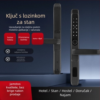 Brava s otiskom prsta za vrata - nehrđajući čelik, model Broken Bridge Aluminum Door, marka Jiadeyi, za hotel