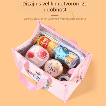 Torba za ručak s slatkim karikaturnim stilom, Oxford platno, zadržava toplinu i hladnoću, univerzalna upotreba