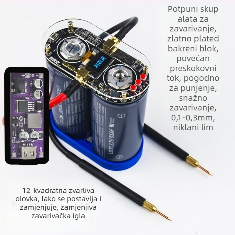 K7 spot zavarivač s LCD zaslonom i inteligentnim upravljanjem, dvostruki impulsni zavarivač, ploča za upravljanje Li-ion baterijama 18650, DIY dodatak, model 1003502694