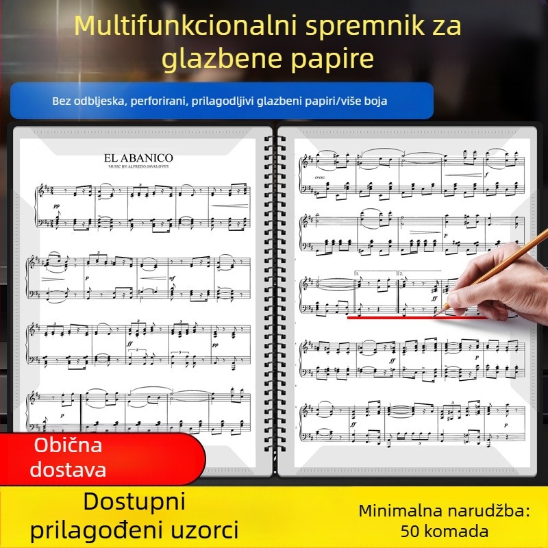 Klip za partituru, PP materijal, model 60p, za klavirske instrumente, klip za modifikaciju spektra