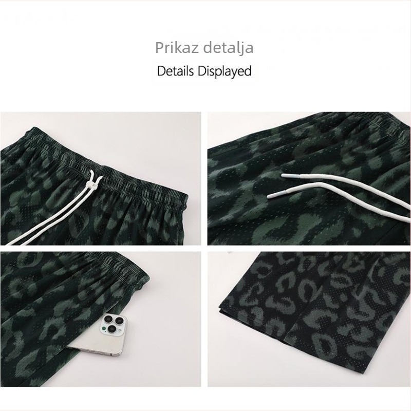 Šorcevi od poliesteru, brzo se suše, slobodan kroj, srednji pojas, unisex odrasli