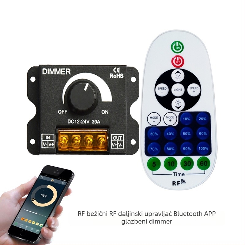 ZHENHUA KY-RF23-D1 RF dimmer za niskonaponske LED trake, DC12-24V, RF23-key daljinski upravljač