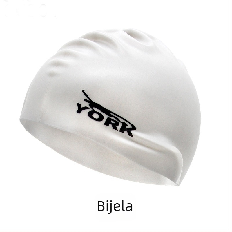 Kapa za plivanje od silikona - vodootporna, udobna, visoko elastična, unisex, za odrasle, za bazen (Materijal: silikon; Uzorak: jednobojan; Namijenjeno: odrasli; Scenarij: bazen)