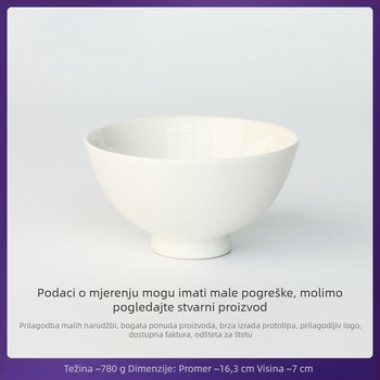 Porcelanska zdjela, prilagodljiva otisku logotipa, pogodna za mikrovalnu pećnicu, kućanska posuda