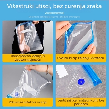 Vakuumske torbe za skladištenje filamenta za 3D ispis, PA+PE materijal, vakuumski tip kompresije, skup 260 komada, s pumpom