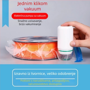 Vakuumske torbe za skladištenje filamenta za 3D ispis, PA+PE materijal, vakuumski tip kompresije, skup 260 komada, s pumpom