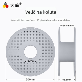 Odvojiva posuda za materijale za 3D ispis, ponovno upotrebljiva, otporna na visoke temperature, jednostavno rastavljanje pod 90°