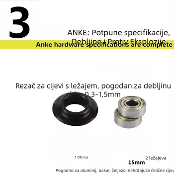 Cijevni reznik s ležajnim tipom – rotirajući, ručni, aluminijska konstrukcija
