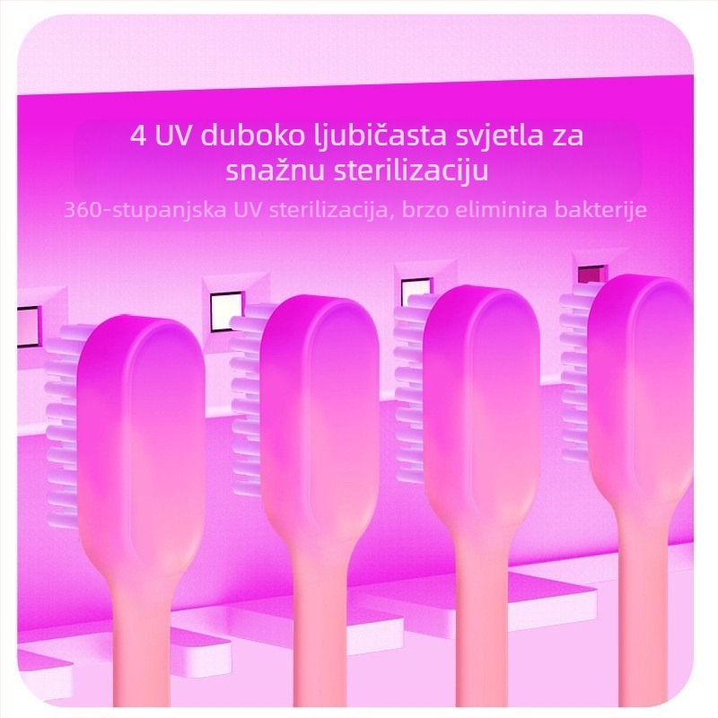 Zidni držač četkica za zube – bez bušenja, plastični, marka Aipinju