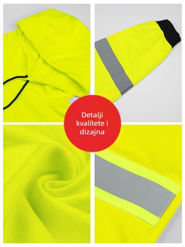 Hoodie s 3D digitalnim printom logotipa, reflektirajući radno odijelo, glavni materijal 75% pamuk, podstava 65% pamuk, za muškarce