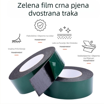 PE pjena dvostruka traka s akrilnim ljepilom, vodootporna i ublažava šokove za auto LED natpise, s otpuštajućim filmom