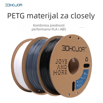 PETG filament za 3D printer – visoka prozirnost, visoka čvrstoća, 1 kg, FDM materijal