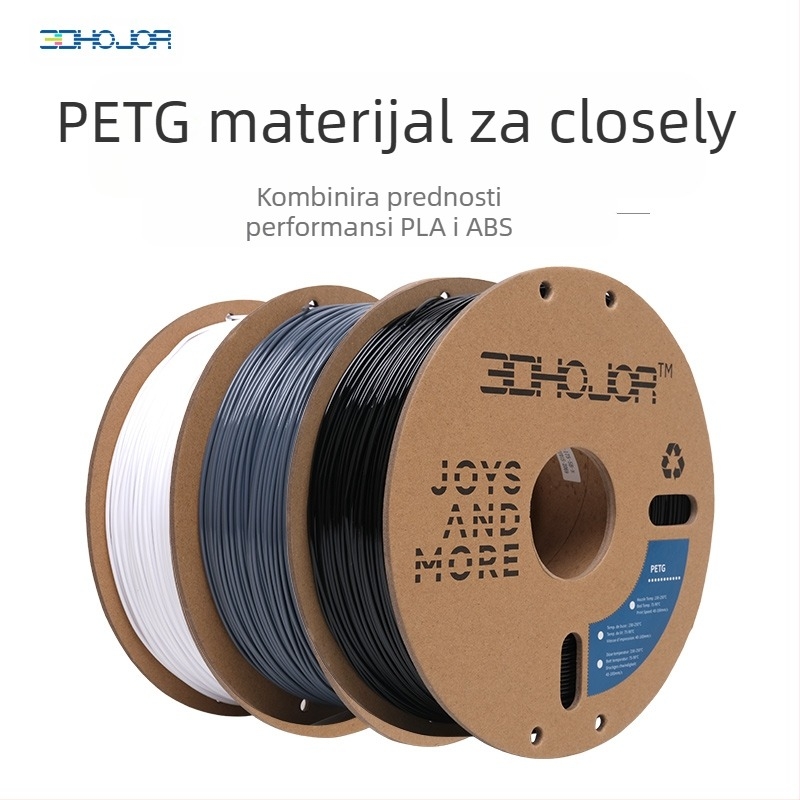 PETG filament za 3D printer – visoka prozirnost, visoka čvrstoća, 1 kg, FDM materijal