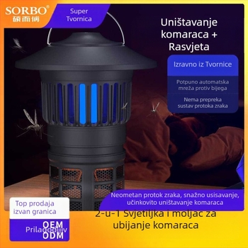 LED USB punjiva kamping lampa s ubijanjem komaraca – 2-u-1 vanjska svjetiljka, 5V, 0,06W, gumbni prekidač