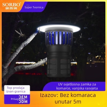 LED USB punjiva kamping lampa s ubijanjem komaraca – 2-u-1 vanjska svjetiljka, 5V, 0,06W, gumbni prekidač