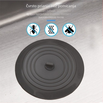 Kružni silikonasti poklop za podni odvod, protiv mirisa, za kupaonicu i kuhinju | moderan stil
