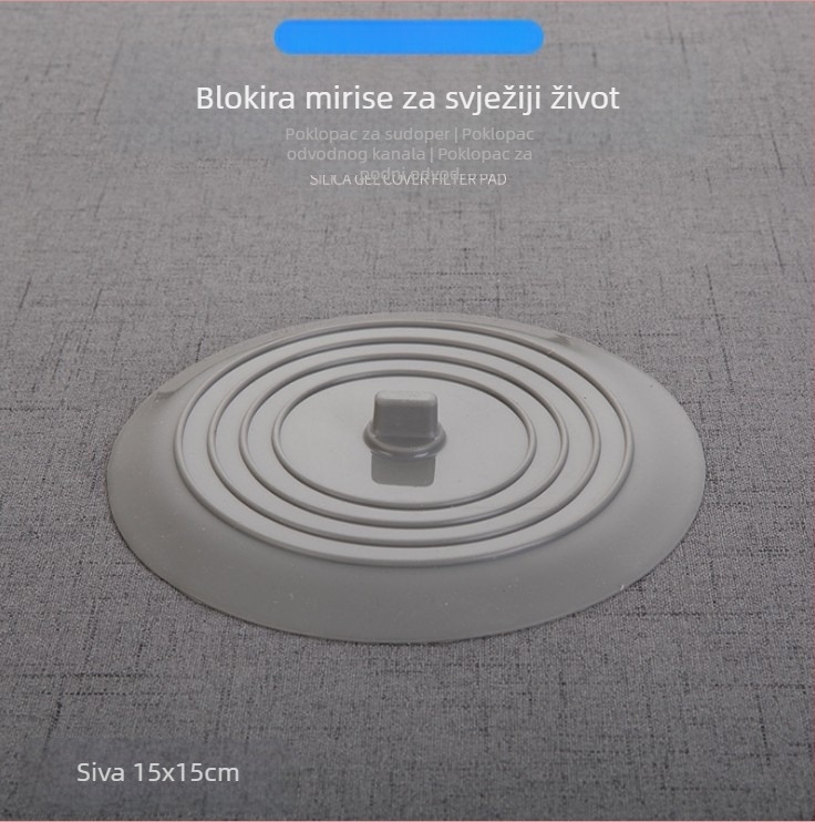 Kružni silikonasti poklop za podni odvod, protiv mirisa, za kupaonicu i kuhinju | moderan stil