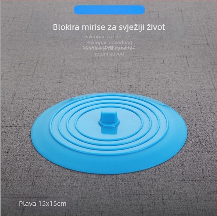 Kružni silikonasti poklop za podni odvod, protiv mirisa, za kupaonicu i kuhinju | moderan stil