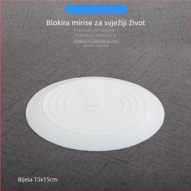 Kružni silikonasti poklop za podni odvod, protiv mirisa, za kupaonicu i kuhinju | moderan stil