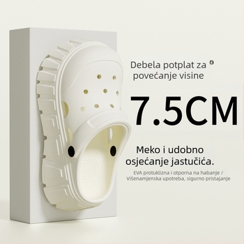 Crocs ženske sandale s debelim đonom, prozračan EVA gornji dio, EVA đon 3.5 cm i više, injekcijski oblikovane, Ljeto 2025