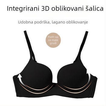 Ženski grudnjak bez žice, prozračan, 3/4 košarica, tanko oblikovan najlon s podstavom od poliestera, stražnje dvostruko kopčanje