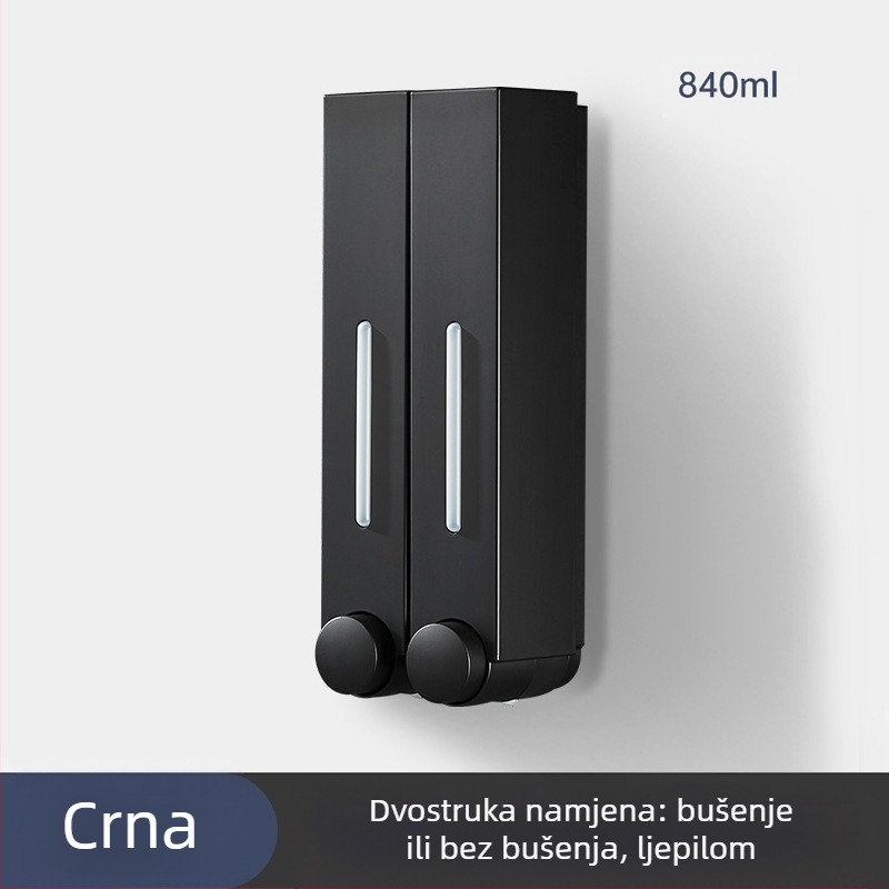 Zidni dozator sapuna i šampona, ABS, ručni pritisak, moderni minimalistički stil, kupaonica i kuhinja, brend British Hansha