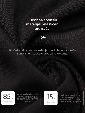 Muški PRO dugi rukav trening top - Poliester elastan, 85% poliester, podstava poliester elastan, za trčanje i fitness