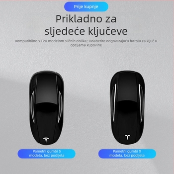 Kućište za ključ Tesla Model 3 — Nova verzija, zaštitno kućište za daljinski upravljač i karticu ključa, cinkova legura